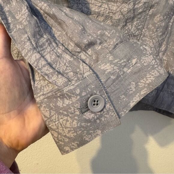 Coldwater Creek Womens 100% Linen Long Sleeve Printed Jacket Blazer Large(14-16) - Picture 6 of 8